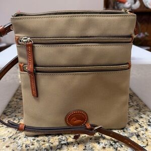 Dooney & Bourke Brown Nylon Messenger Bag-8 x 7 1/2“